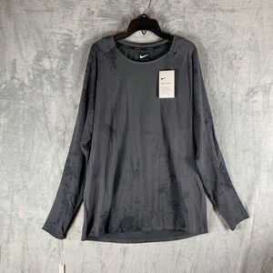 Nike Men's Shirt XL Tech Pack Soft Long Sleeve‎ Running Shirt Gray Seamless NWT